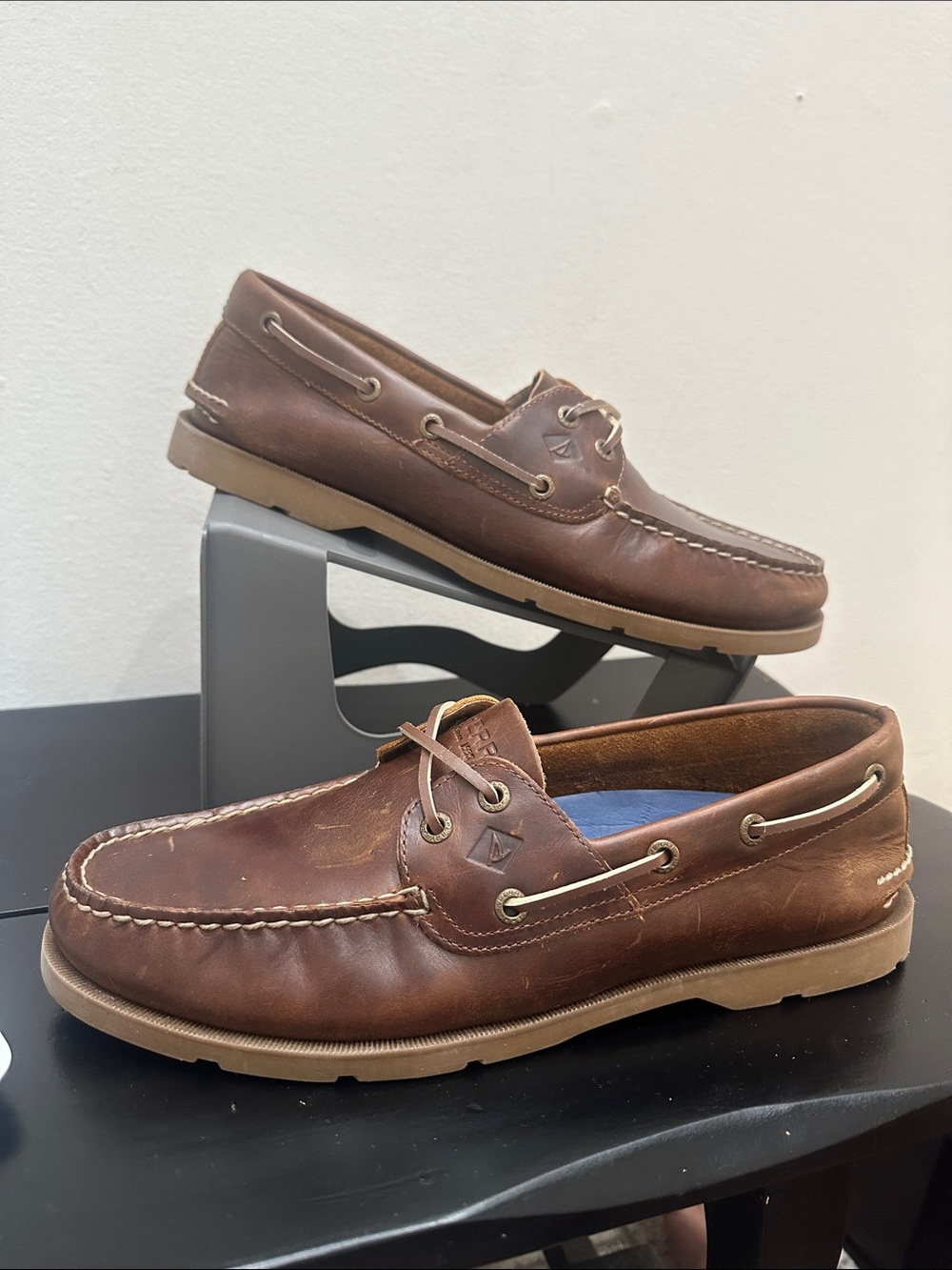 Sperry Leather Brown Boat Shoes - Men's Casual Deck Shoes 026